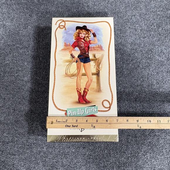 Barbie Pin-Up Girls Way Out West Platinum Label Collector Doll 2005 In Box Blond - Picture 12 of 12